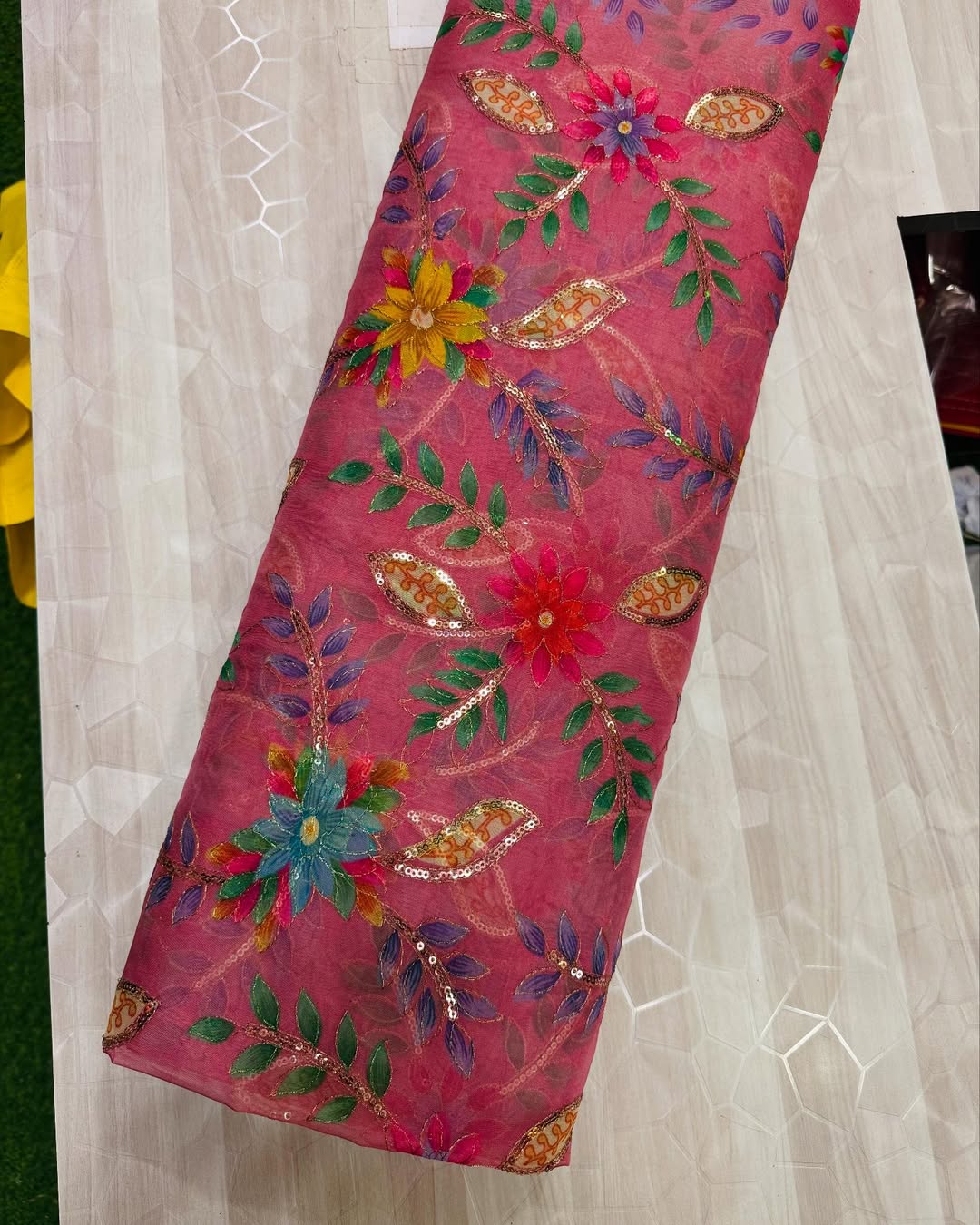 Cerise Pink Position Fabric