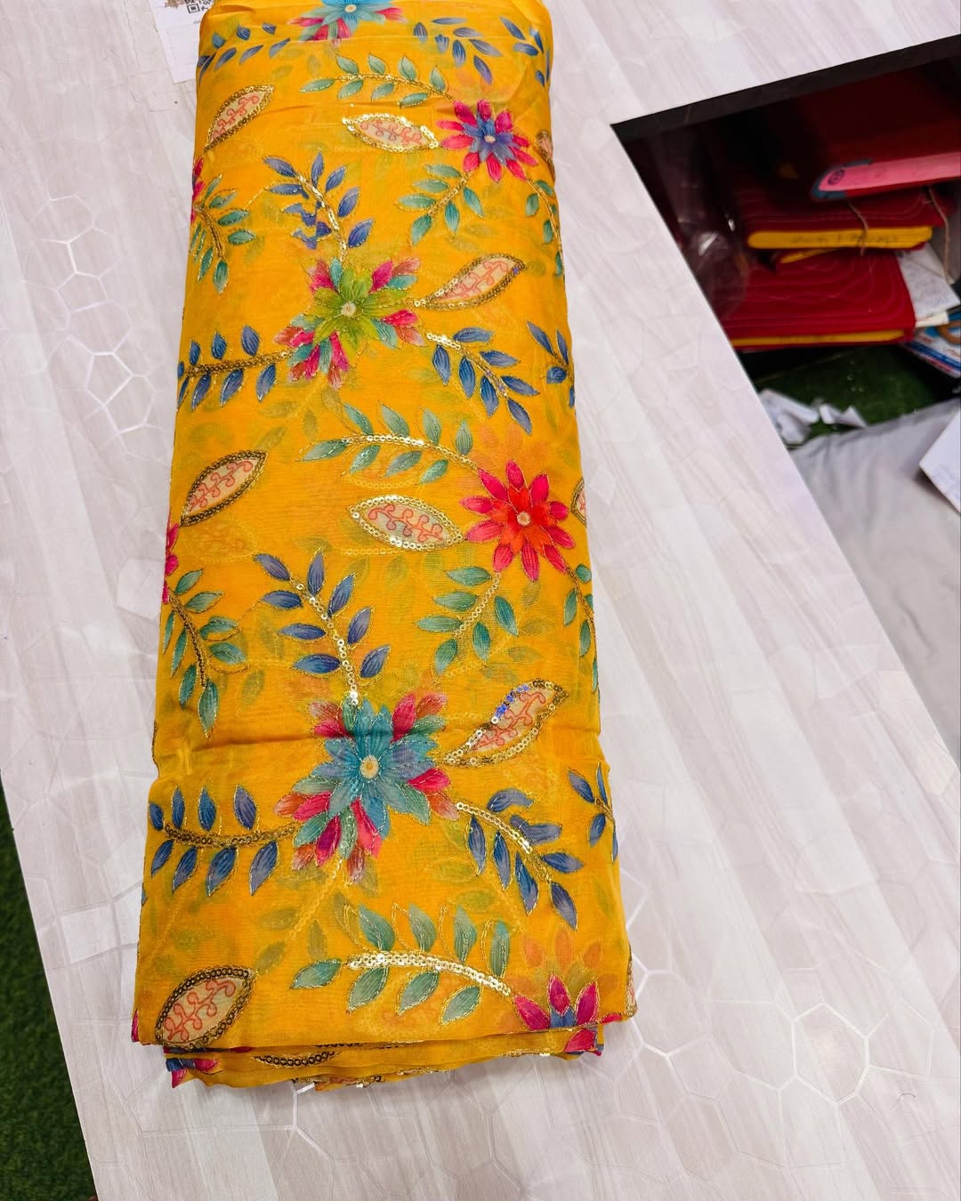 Blonde Yellow Position Fabric