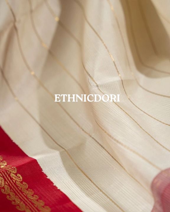 Creamy White Woven Banarasi Saree