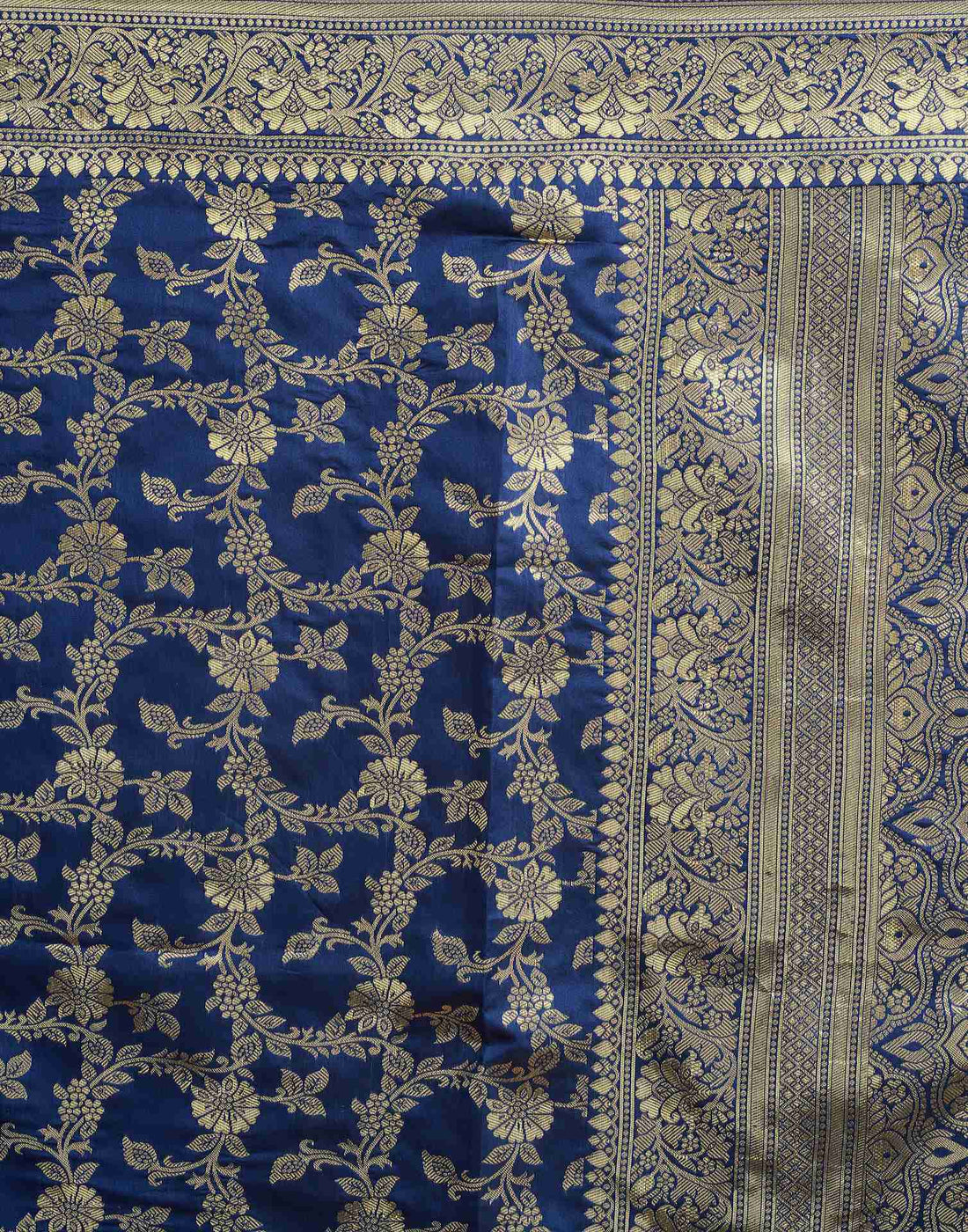 Azureous Blue Banarasi Silk Saree