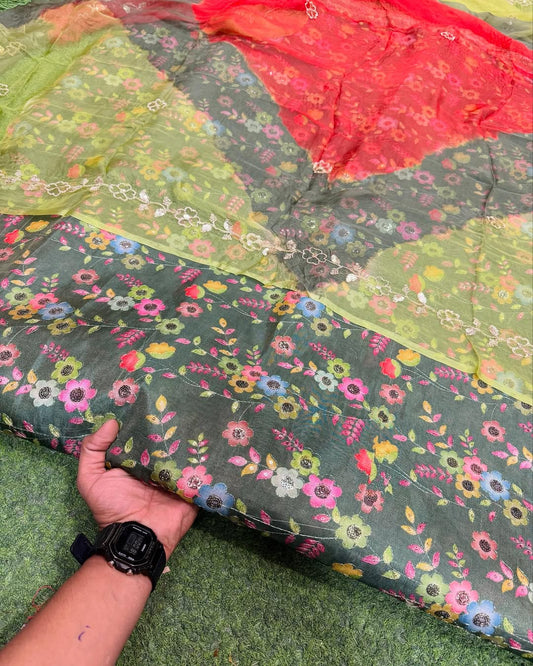 Chartreuse Green Position Fabric